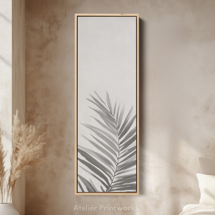 Vertical Wall Art Pink Fern Tall Canvas For Bedroom