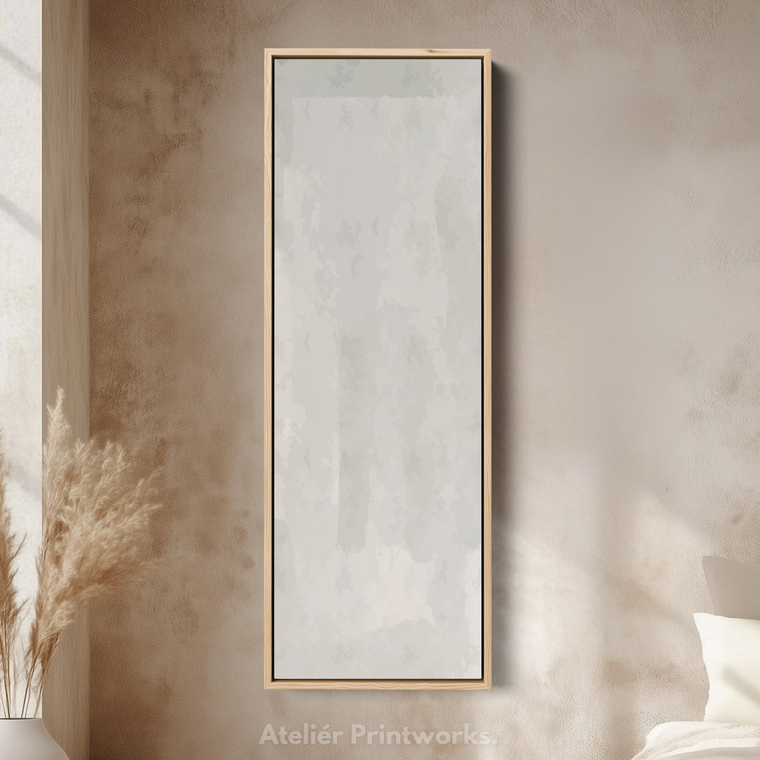Vertical Wall Art Grey Beige Tall Canvas For Hallway