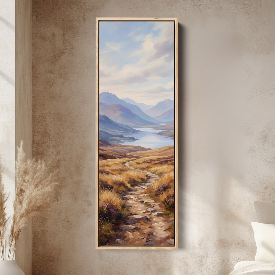 Wide Framed Canvas Highland Lake Valley Extra Wide Canvas For Kitchen