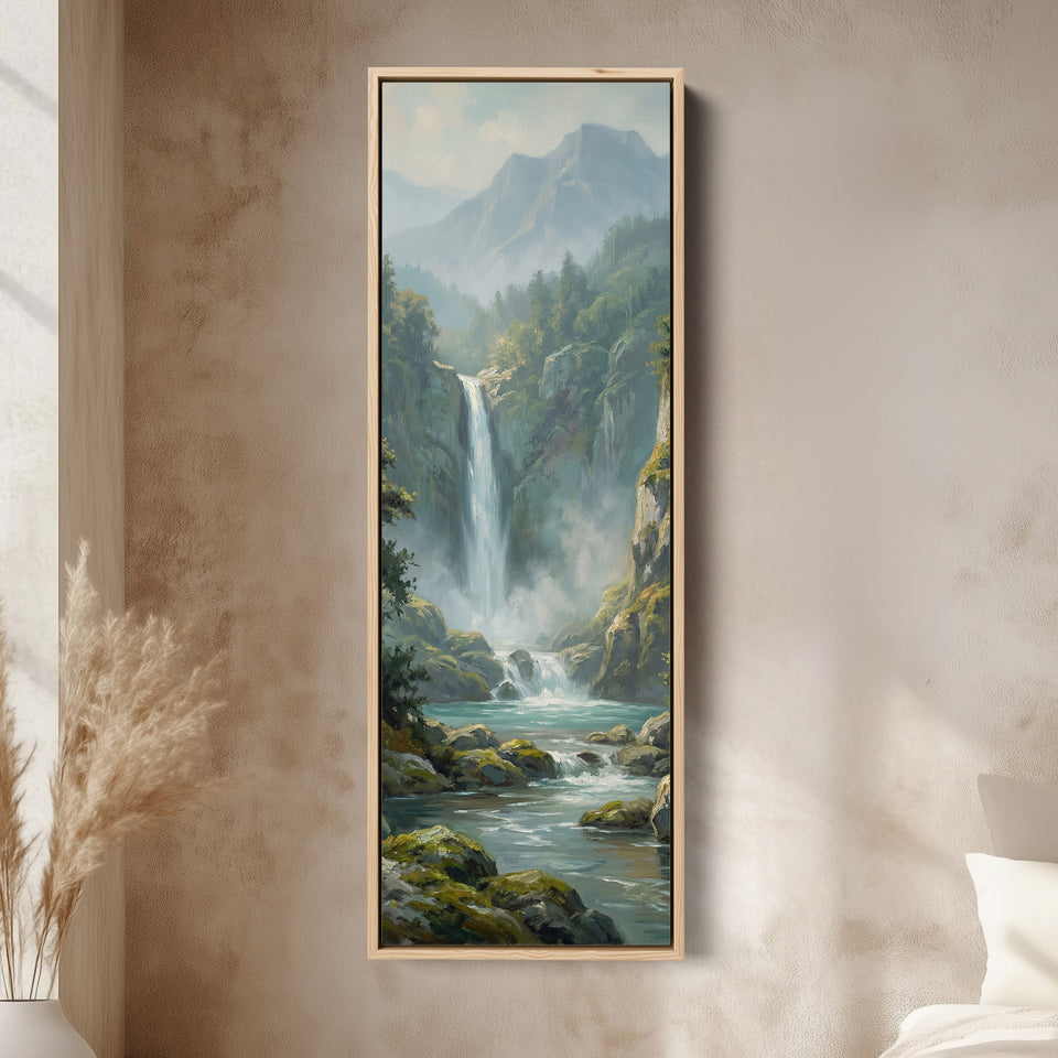 Forest Waterfall Bedroom Wall Art Oversized Wall Decor Bedroom