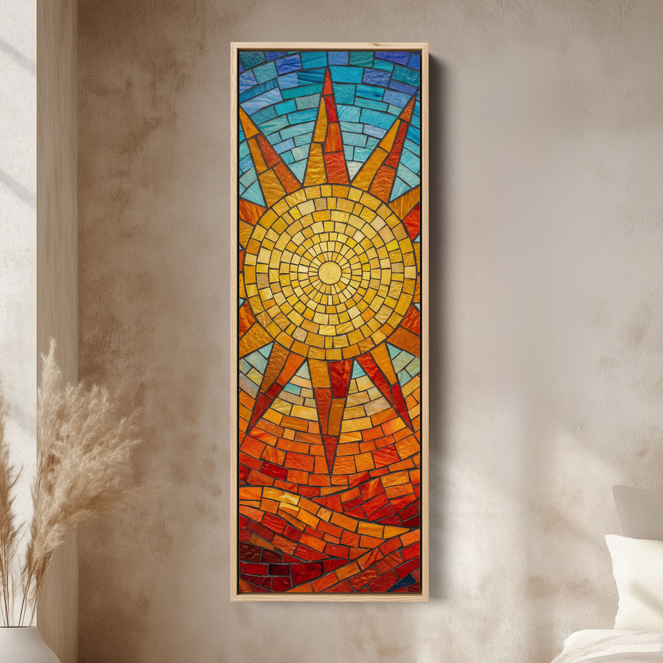 Mosaic Sun Large Wall Art Statement Wall Decor Kitchen