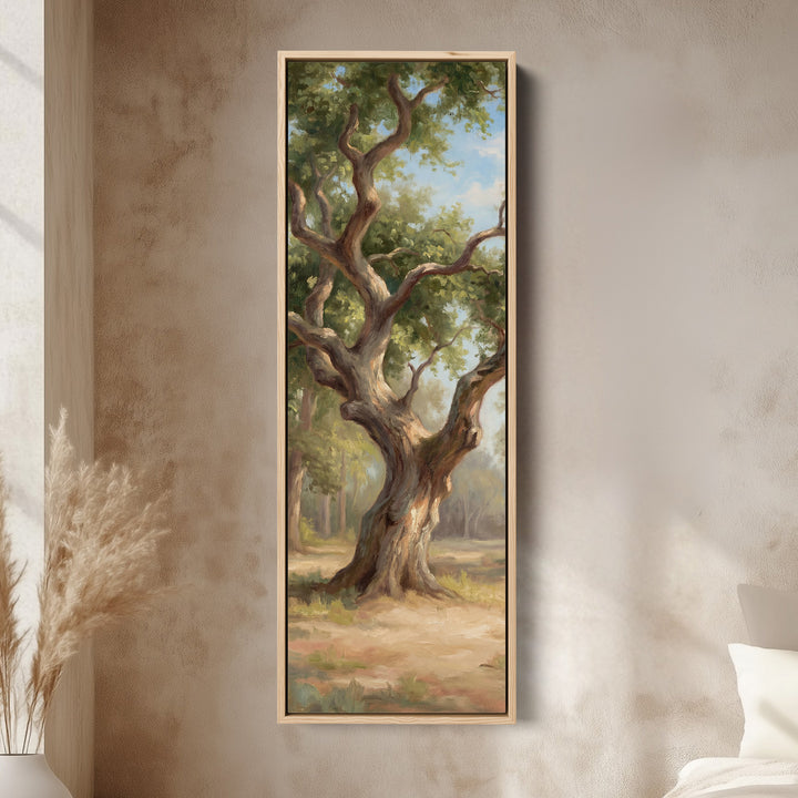 Twisted Tree Vertical Wall Art Landscape Canvas Office
