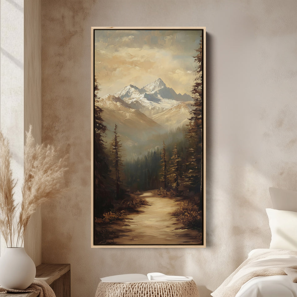 Art mural portrait Chemin de montagne Toile haute pour salon