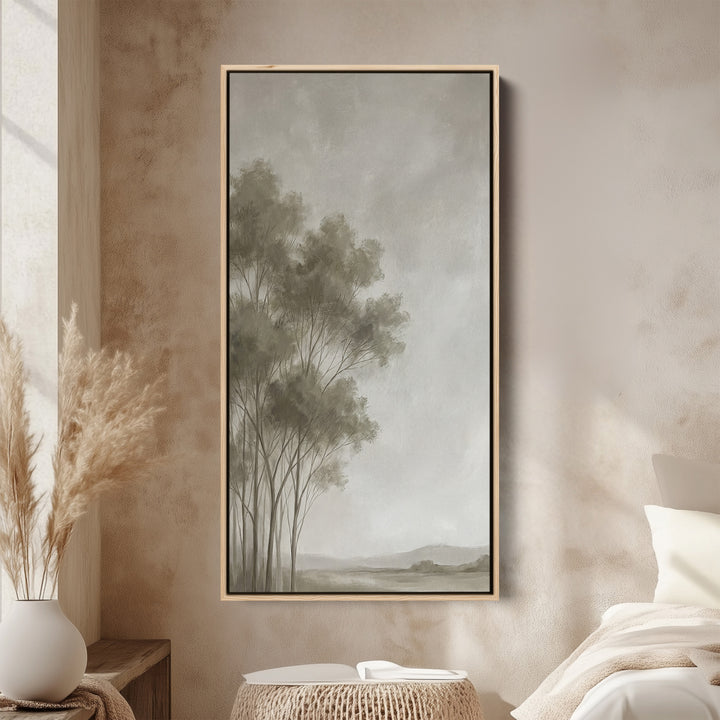 Misty Tree Grove Portrait Wall Art Vertical Wall Art For Kitchen