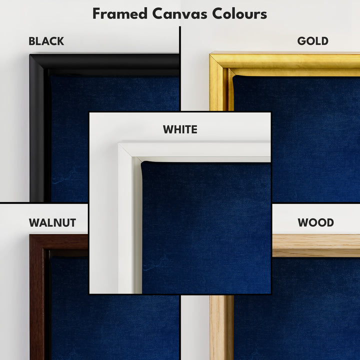 Minimalist Blue Long Horizontal Wall Art Panoramic Wall Art - H0144