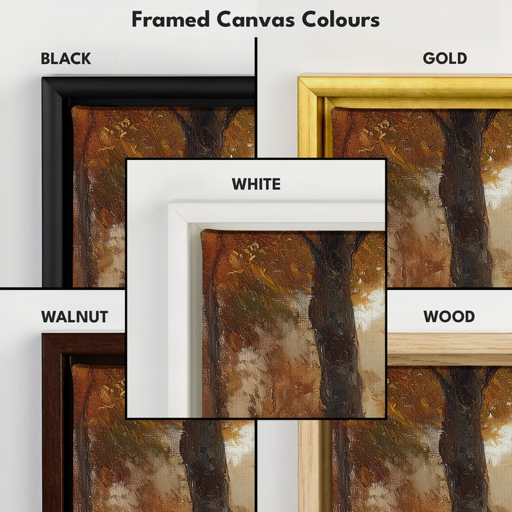Vintage Autumn Horizontal Framed Canvas Wall Decor - V0178