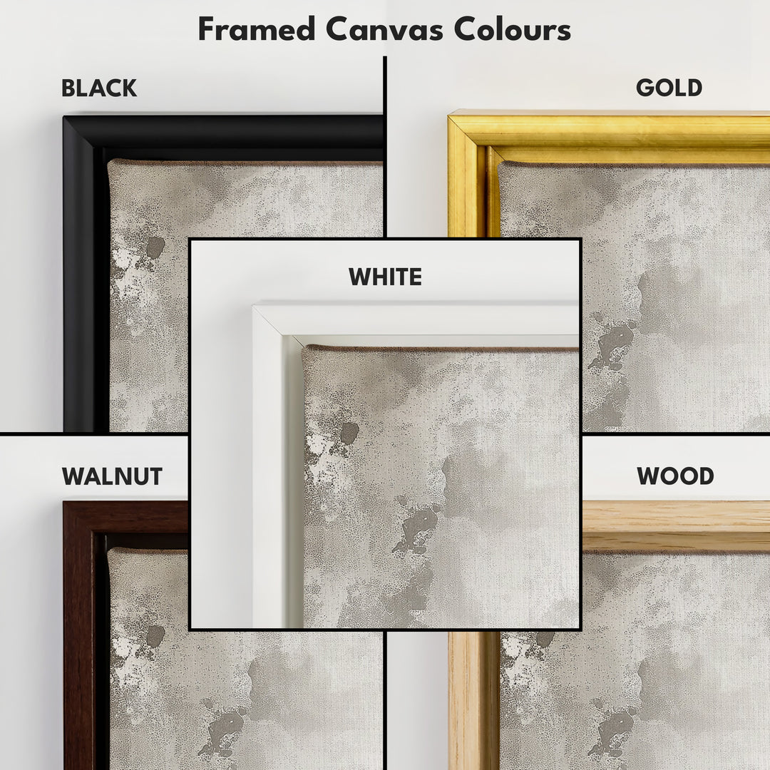 Large Long Narrow Canvas Wall Art - Beige & Grey - V0041