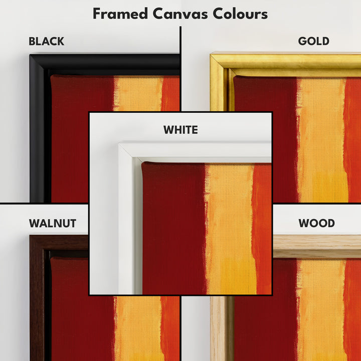 Orange Abstract Long Vertical Large Canvas Wall Decor - V0050