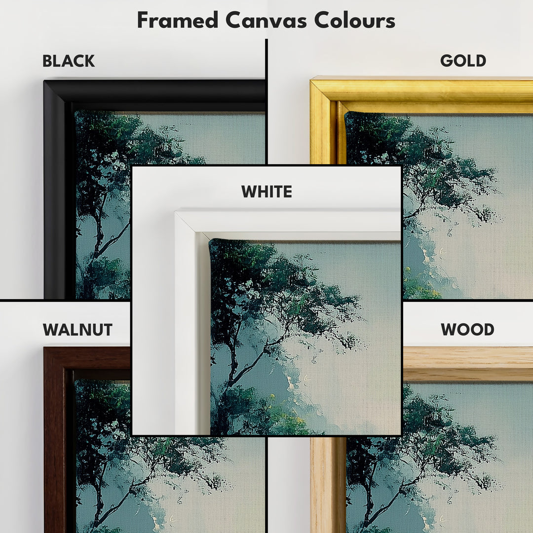 Waterfall Vertical Tall Wall Art Large Framed Canvas - V0118