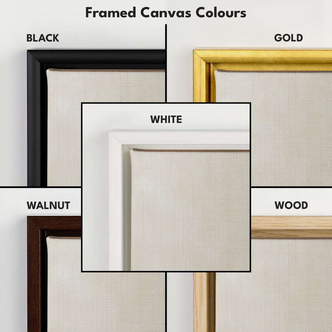 Minimalist Steps Long Tall Vertical Framed Canvas Wall Art - V0181