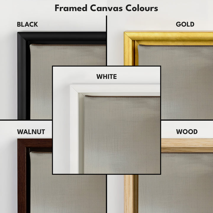 Vintage Reeds Large Framed Vertical Long Canvas Decor - V0213