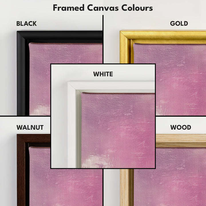 Abstract Pink Pastel Long Horizontal Wall Art Panoramic Wall Art - H0138
