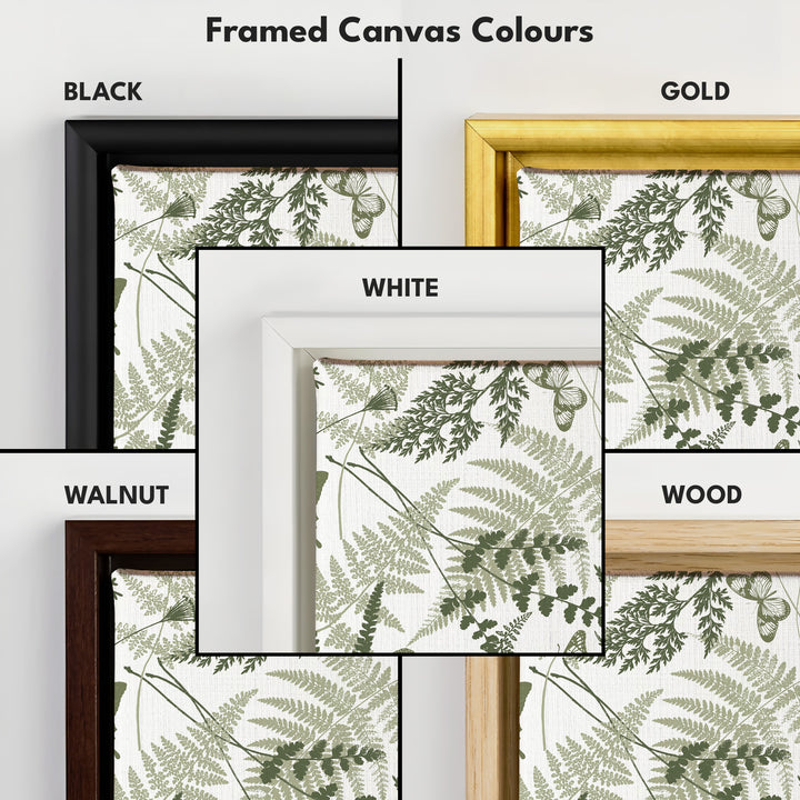 Cottagecore Sage Green Botanical Long Horizontal Wall Art - H0291