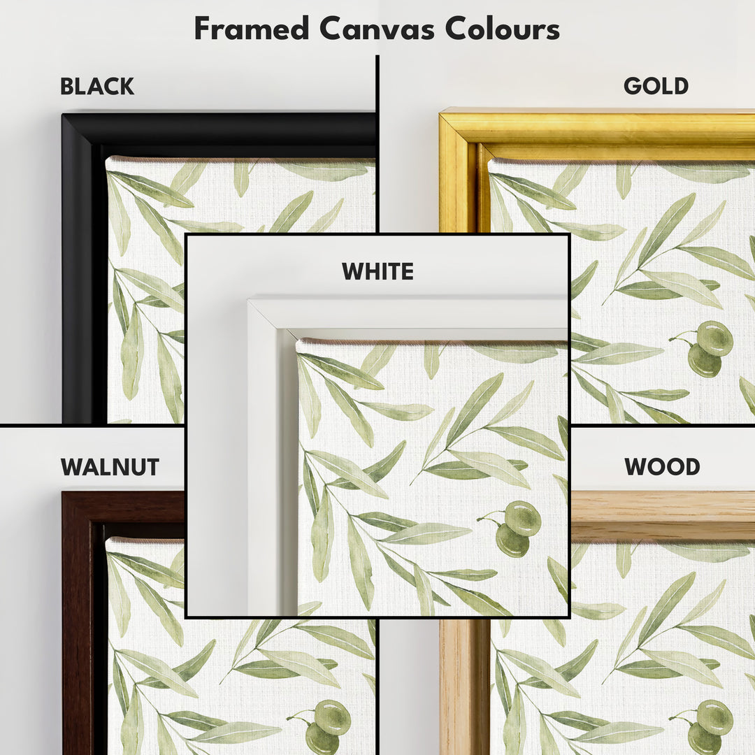 Olive Leaves Narrow Long Wall Decor - H0294