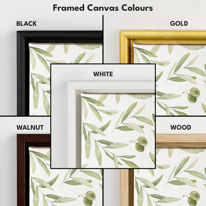 Olive Leaves Narrow Long Wall Decor - H0294