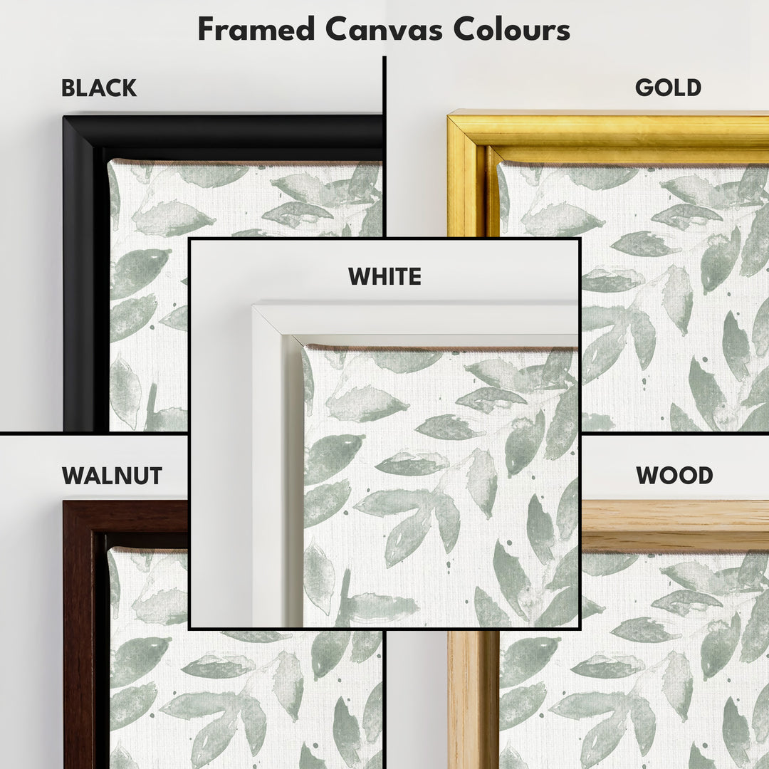 Sage Green Botanical Narrow Long Wall Decor - H0260