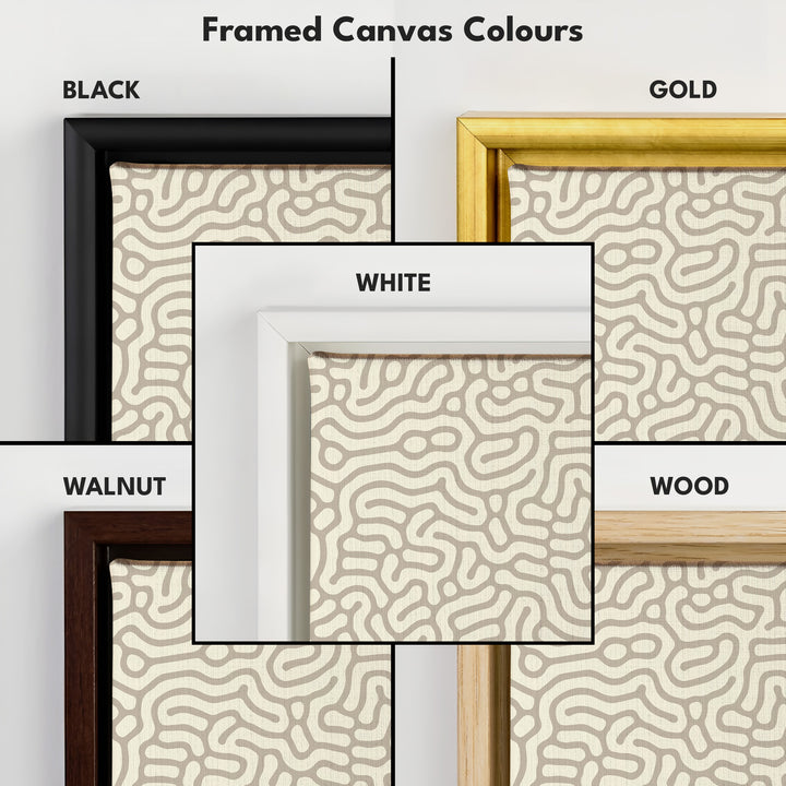 Minimalist Beige Organic Pattern Horizontal Wall Decor - H0256