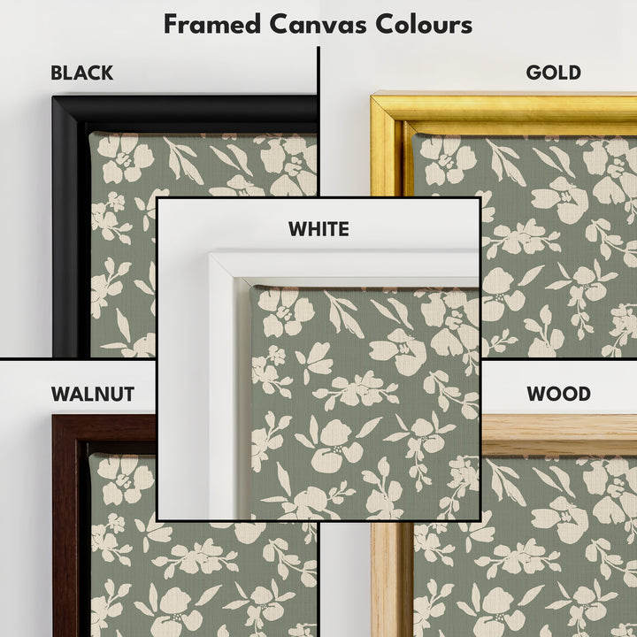 Vintage Cottagecore Long Narrow Green Wall Art - V0313