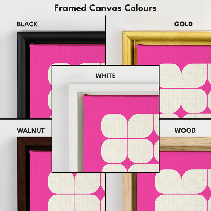 Vertical Pink Wall Decor Bauhaus Mid Century - V0364