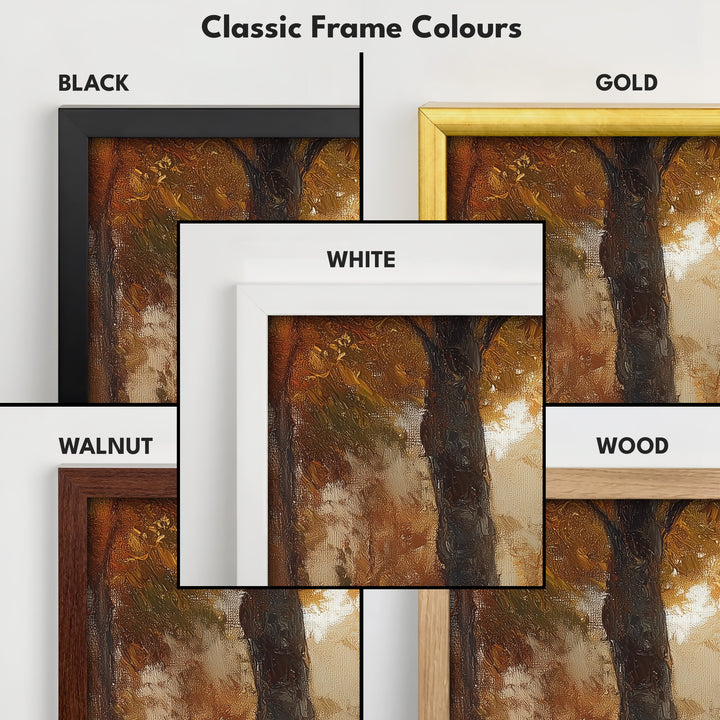 Vintage Autumn Horizontal Framed Canvas Wall Decor - V0178