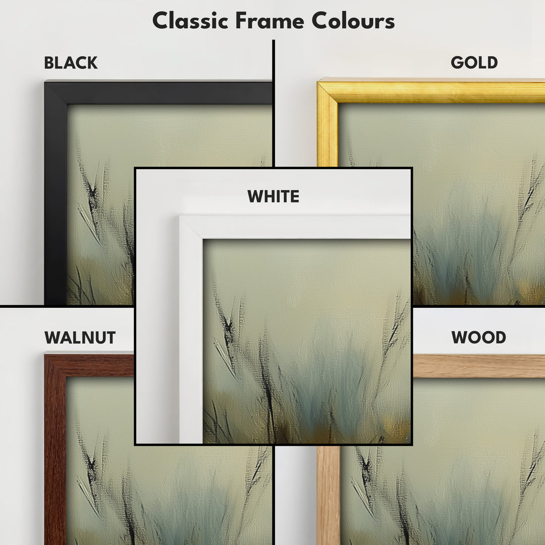 Muted Heron Above Bed Decor Framed Canvas Wall Decor - H0196