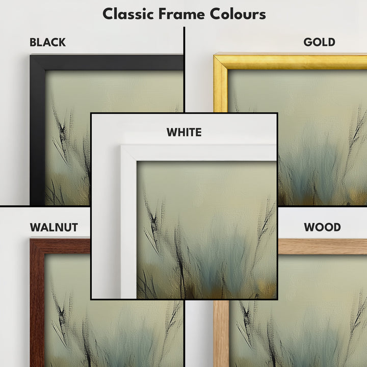 Muted Heron Above Bed Decor Framed Canvas Wall Decor - H0196