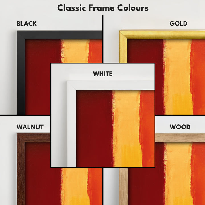 Orange Abstract Long Vertical Large Canvas Wall Decor - V0050