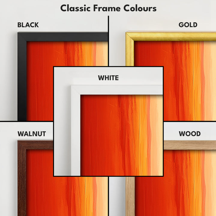 Red & Orange Abstract Skinny Tall Vertical Large Canvas Wall Art - V0051