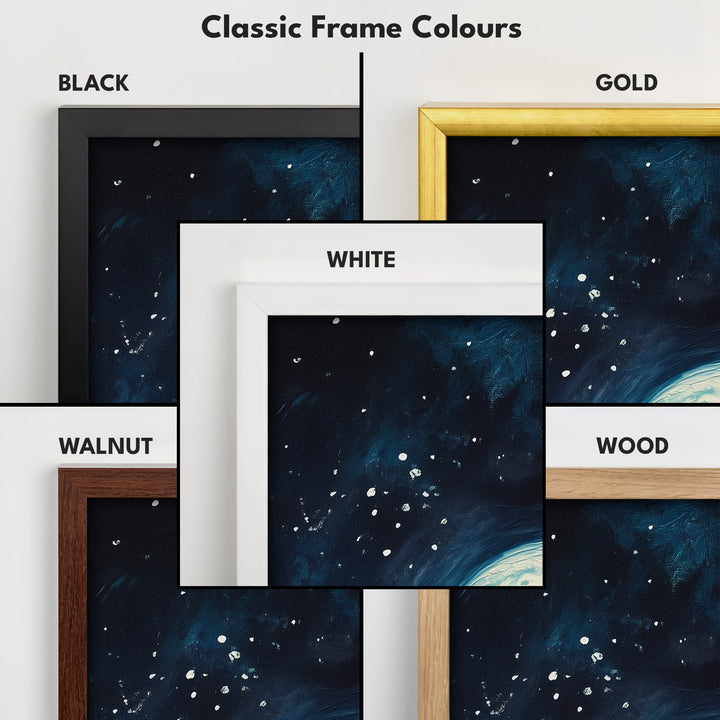 Moonlit Forest Night Vertical Narrow Long Wall Art Canvas - V0070