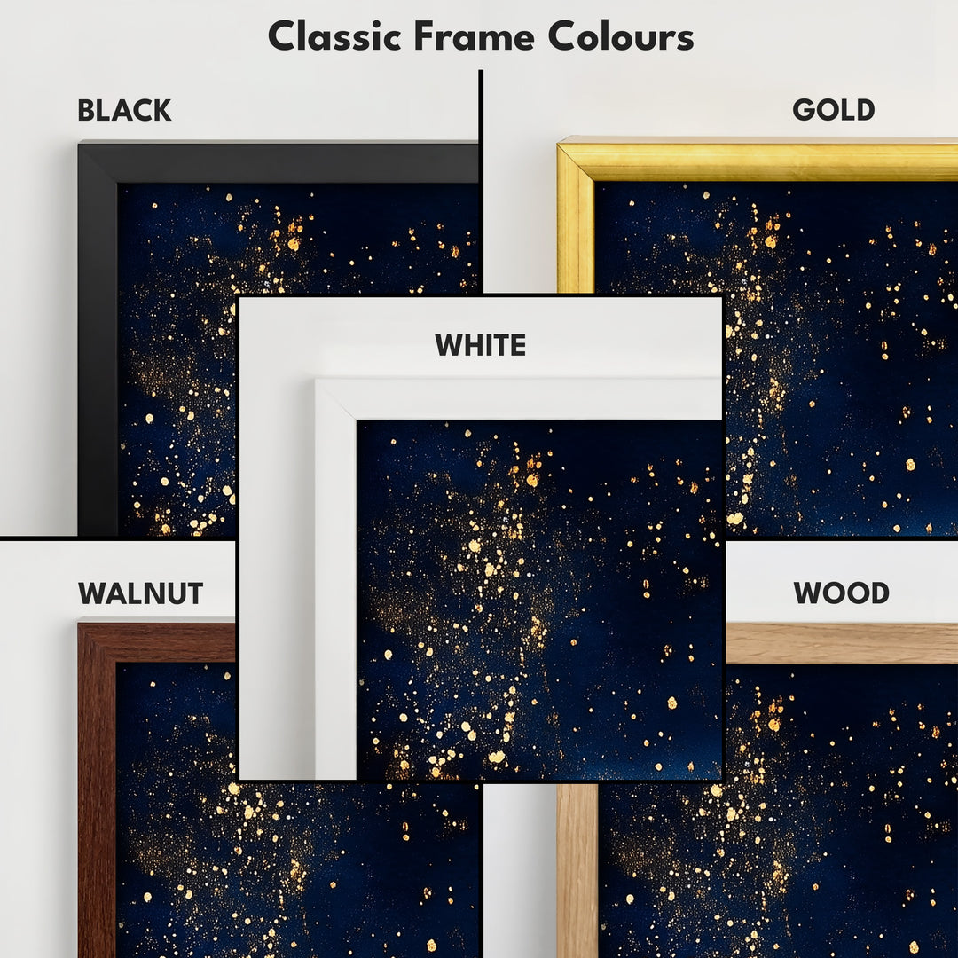 Starry Night Sky Wall Art Long Skinny Narrow Canvas Wall Art - V0096