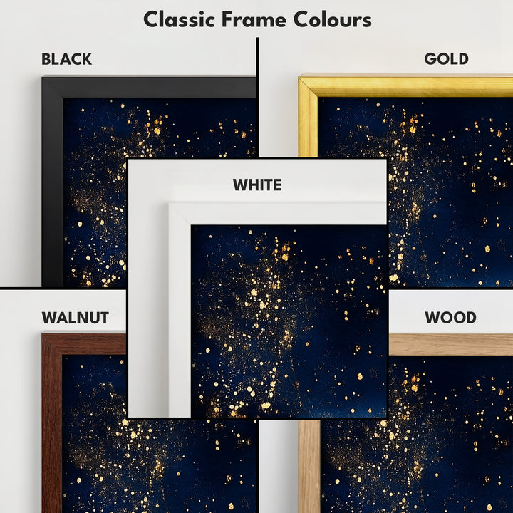 Starry Night Sky Wall Art Long Skinny Narrow Canvas Wall Art - V0096