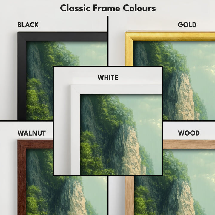 Long Narrow Vertical Large Canvas Wall Decor Waterfall - V0105