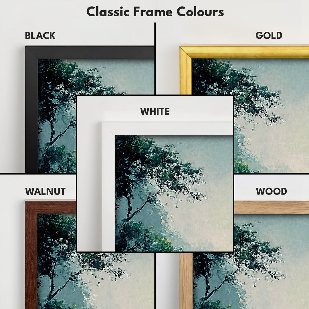 Waterfall Vertical Tall Wall Art Large Framed Canvas - V0118