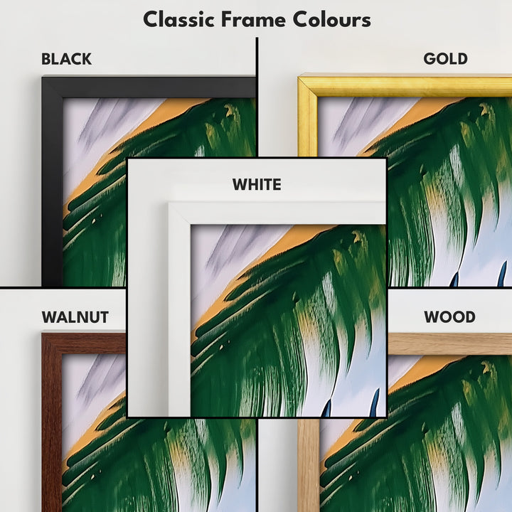 Abstract Leaf Vertical Wall Art - Tall Long Narrow Vertical Wall Decor - V0123