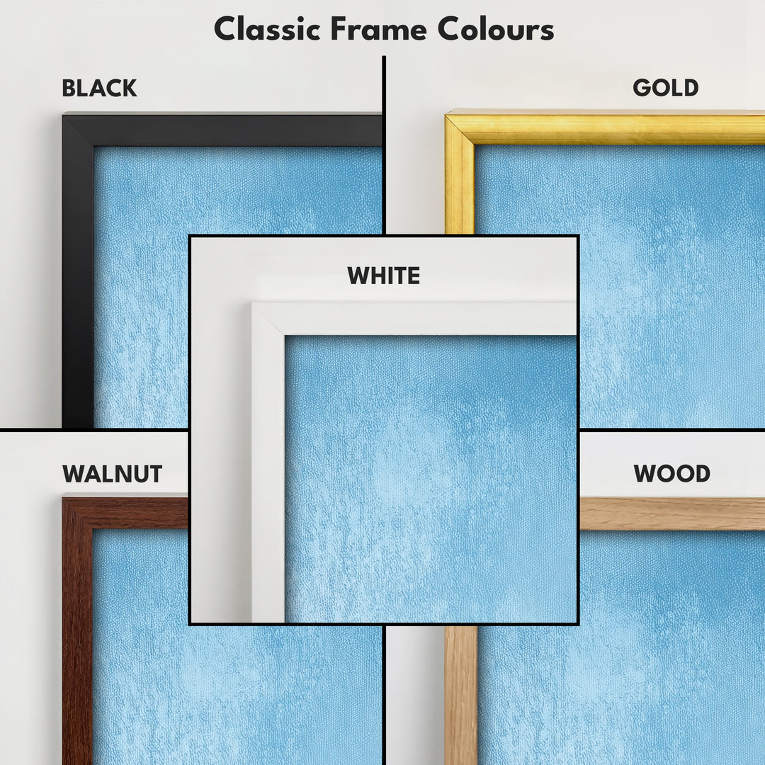Light Blue Abstract Bedroom Decor Vertical Wall Art - Tall Long Narrow Vertical - V0132