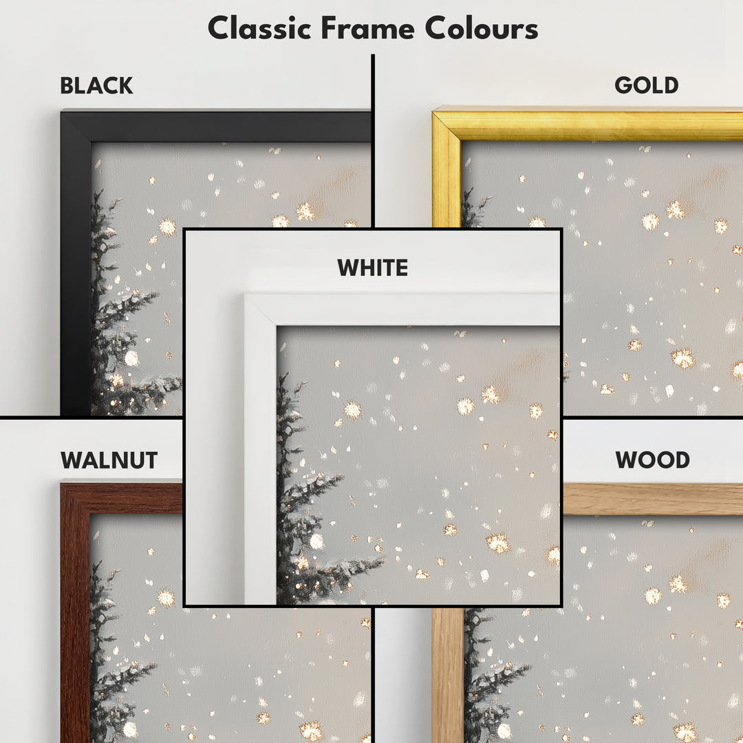 Winter Landscape Long Narrow Vertical Wall Art Large Canvas Wall Decor - V0135