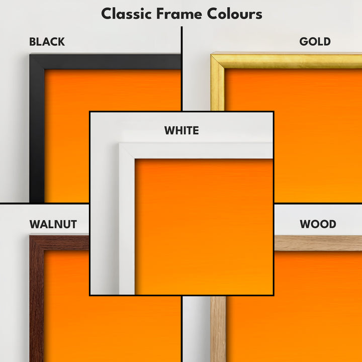Minimalist Orange Living Room Decor Vertical Wall Art - Tall Long Narrow Vertical - V0145