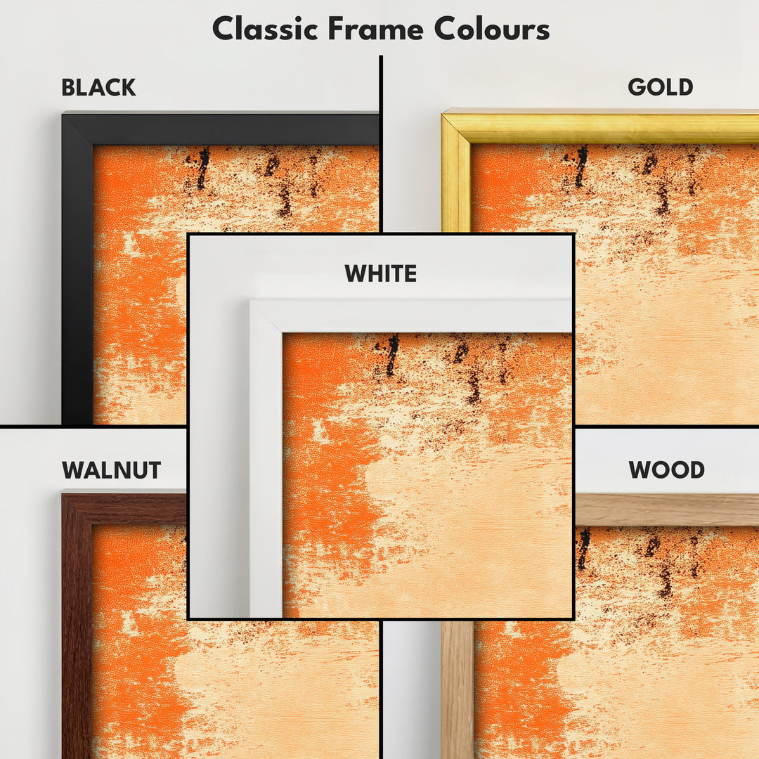 Minimalist Orange Long Horizontal Wall Art Panoramic Wall Art - H0145