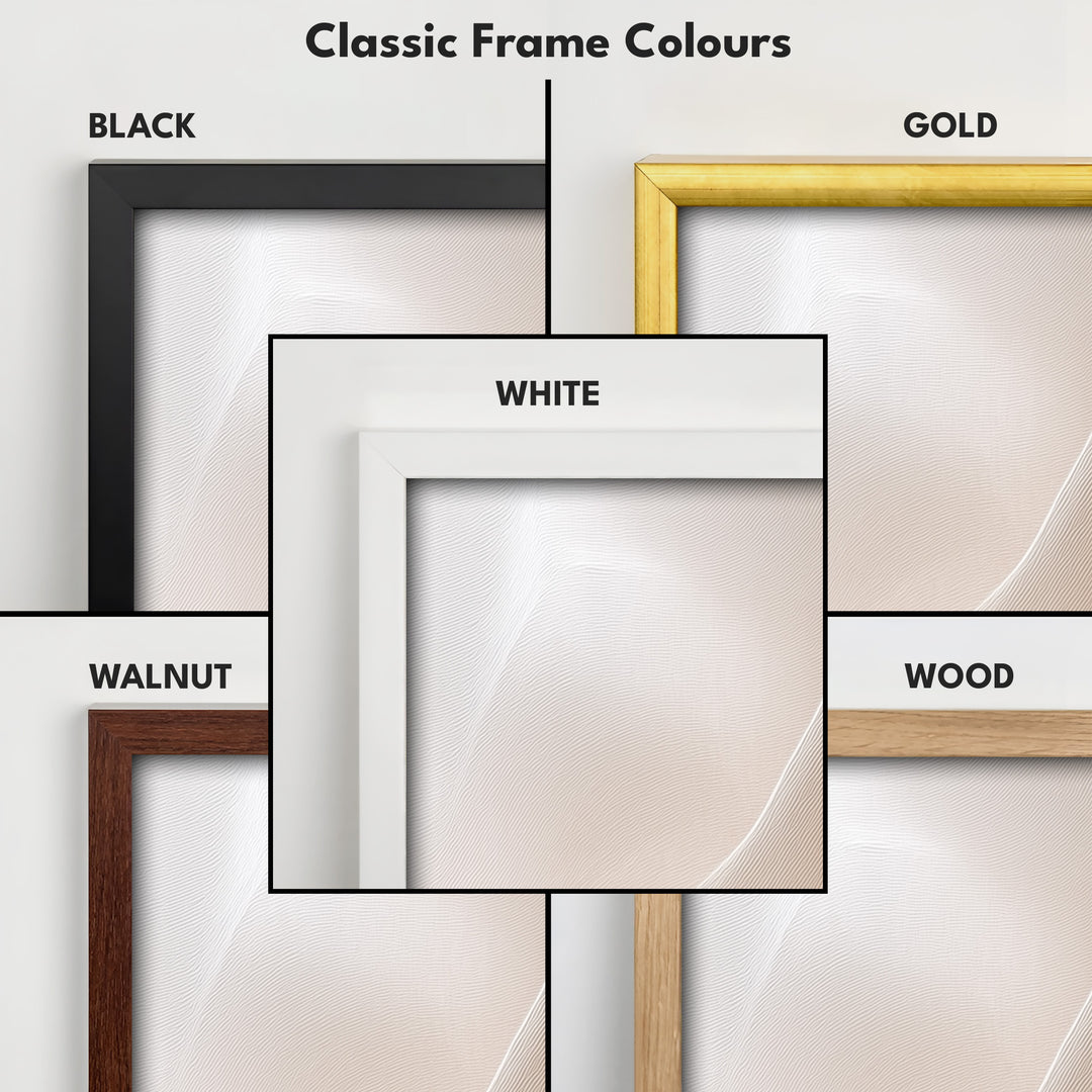 Beige & White Long Narrow Vertical Wall Art Large Canvas Decor - V0156