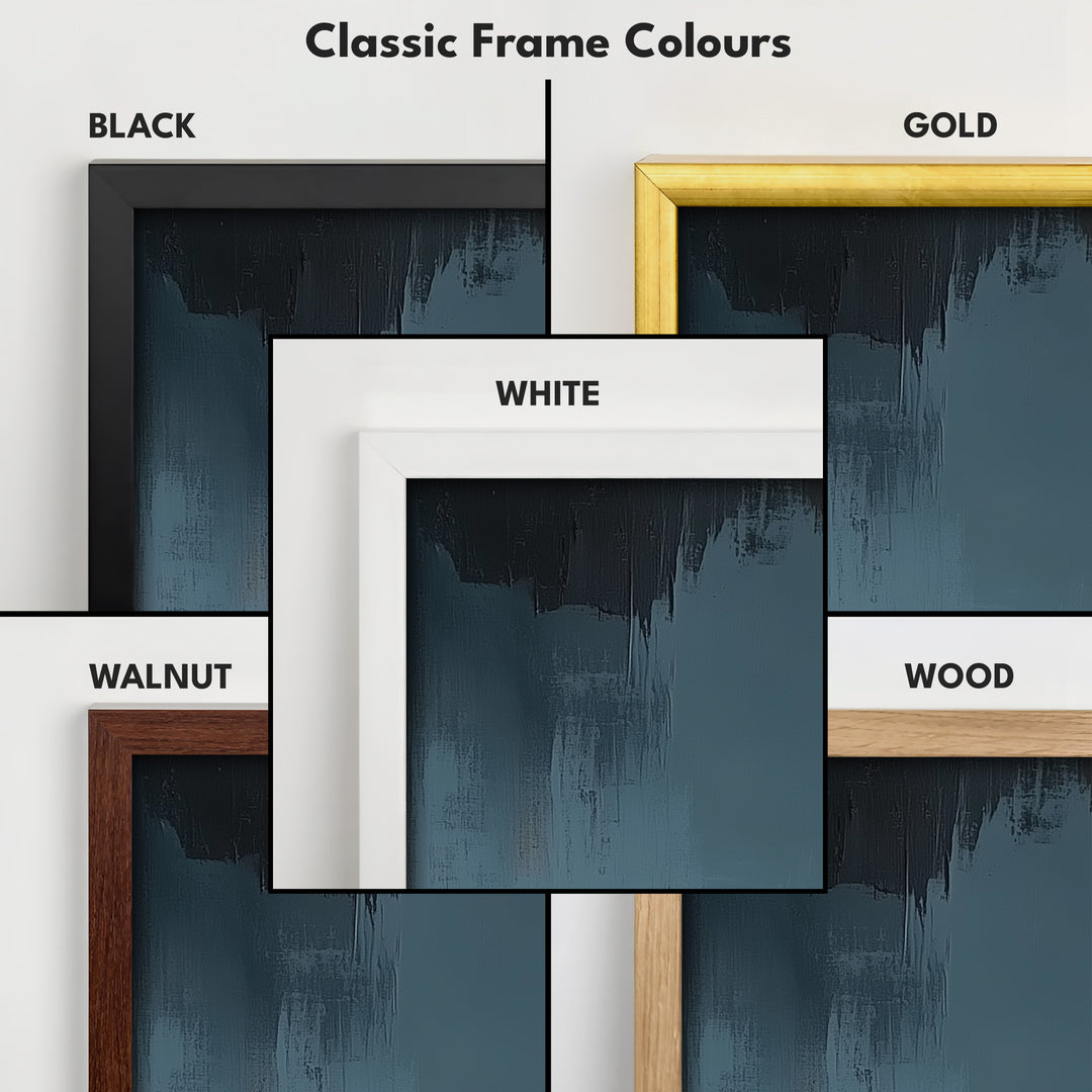 Tall Vertical Framed Canvas Abstract Gold - V0176