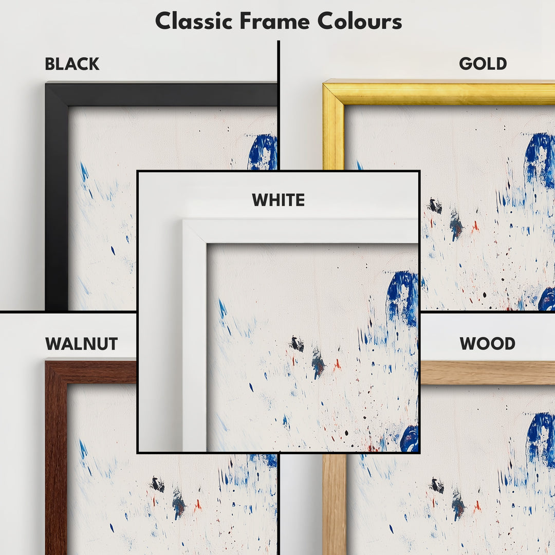 Abstract Colour Tall Vertical Large Framed Canvas - V0179
