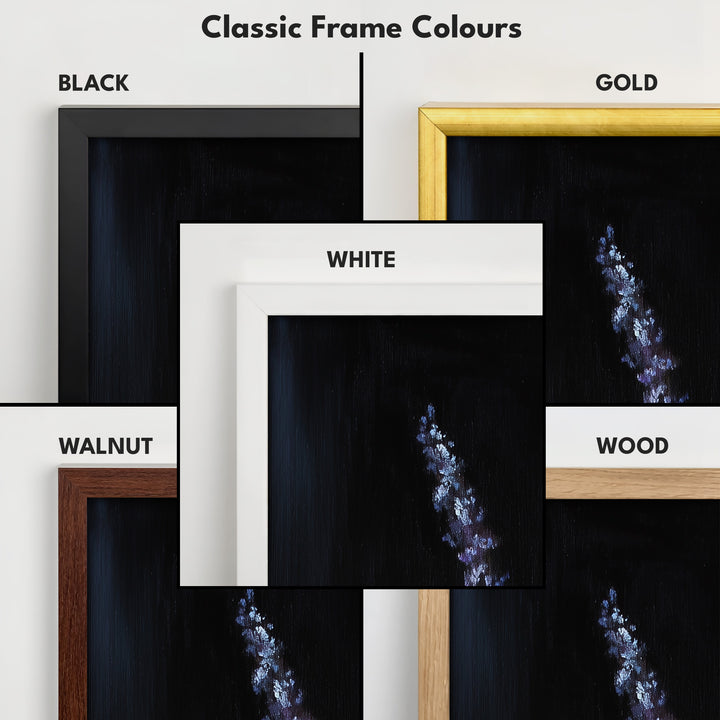 Wild Flower Kitchen Wall Art Long Vertical Framed Canvas Decor - V0189