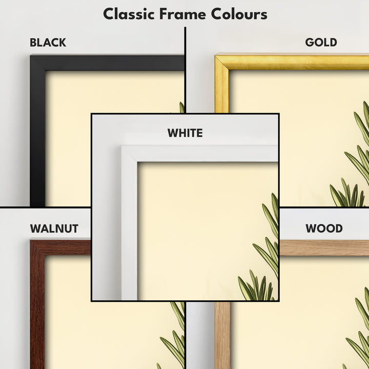 Rosemary Cottagecore Kitchen Wall Art Long Vertical Framed Canvas Decor - V0193
