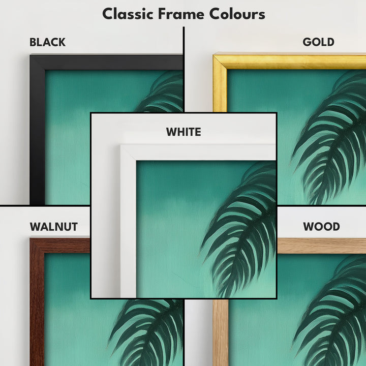 Tropical Jungle Tall Skinny Wall Decor Framed Canvas - V0208