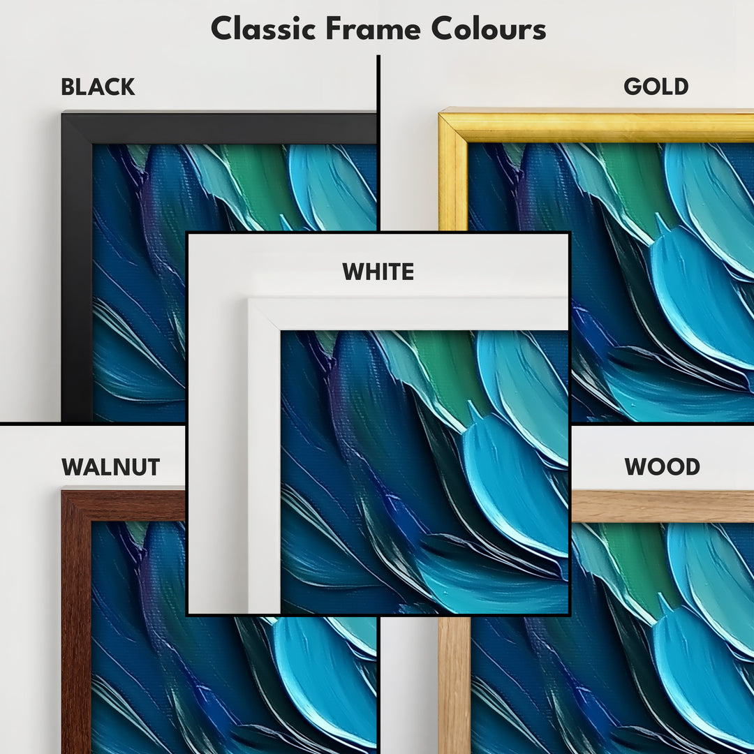 Colorful Abstract Horizontal Wall Decor Long Narrow - H0247