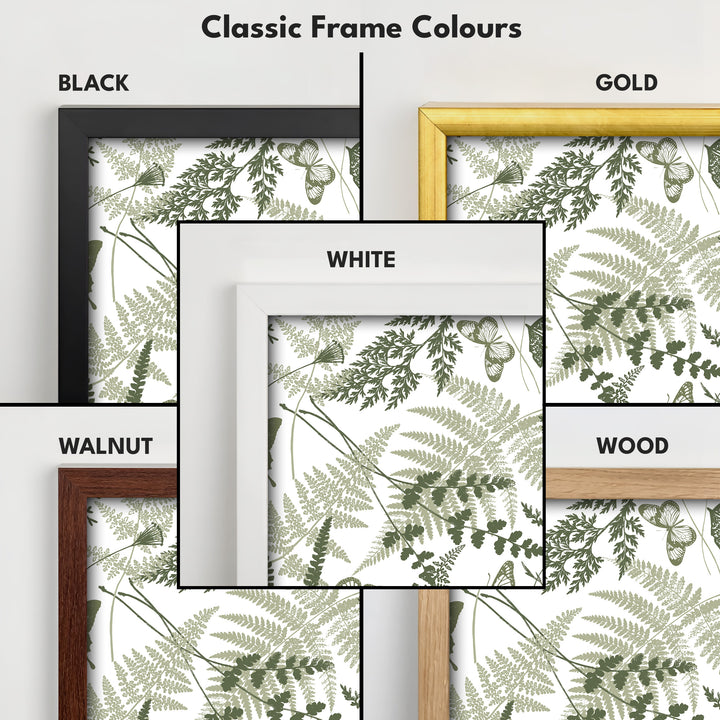 Cottagecore Sage Green Botanical Long Horizontal Wall Art - H0291