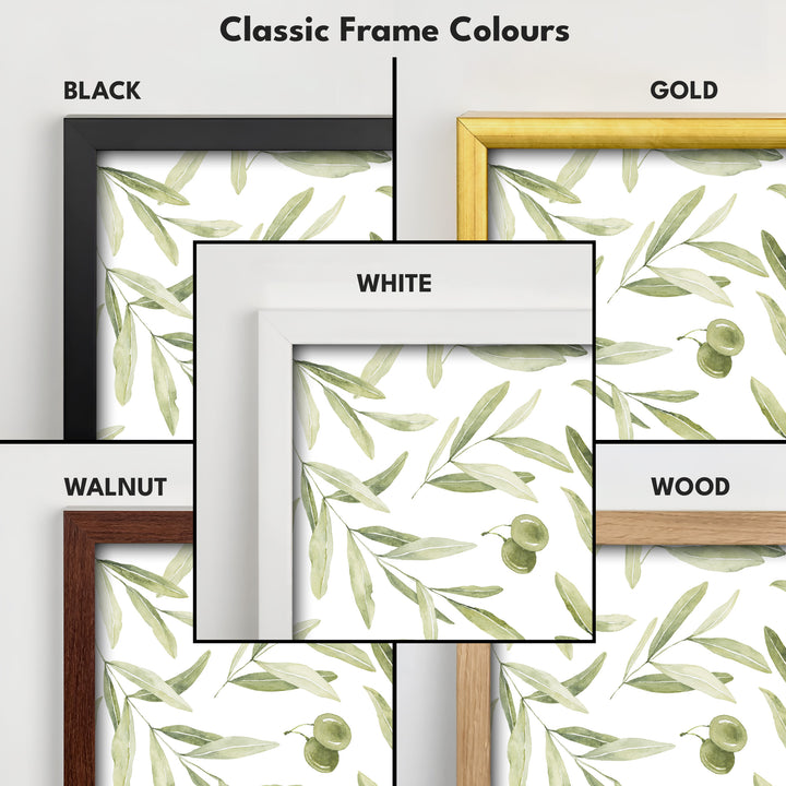 Olive Leaves Narrow Long Wall Decor - H0294