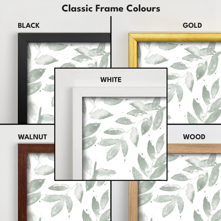 Sage Green Botanical Narrow Long Wall Decor - H0260