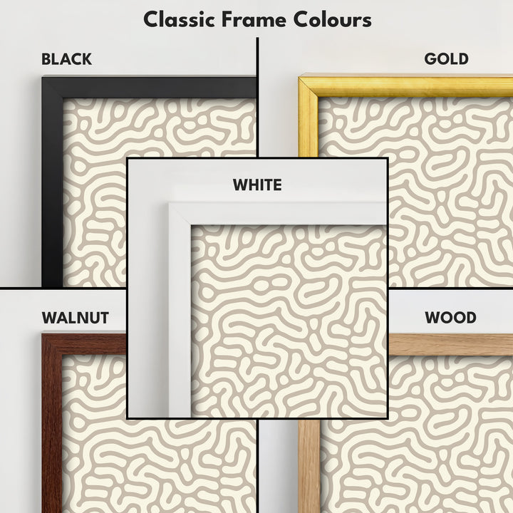 Minimalist Beige Organic Pattern Horizontal Wall Decor - H0256