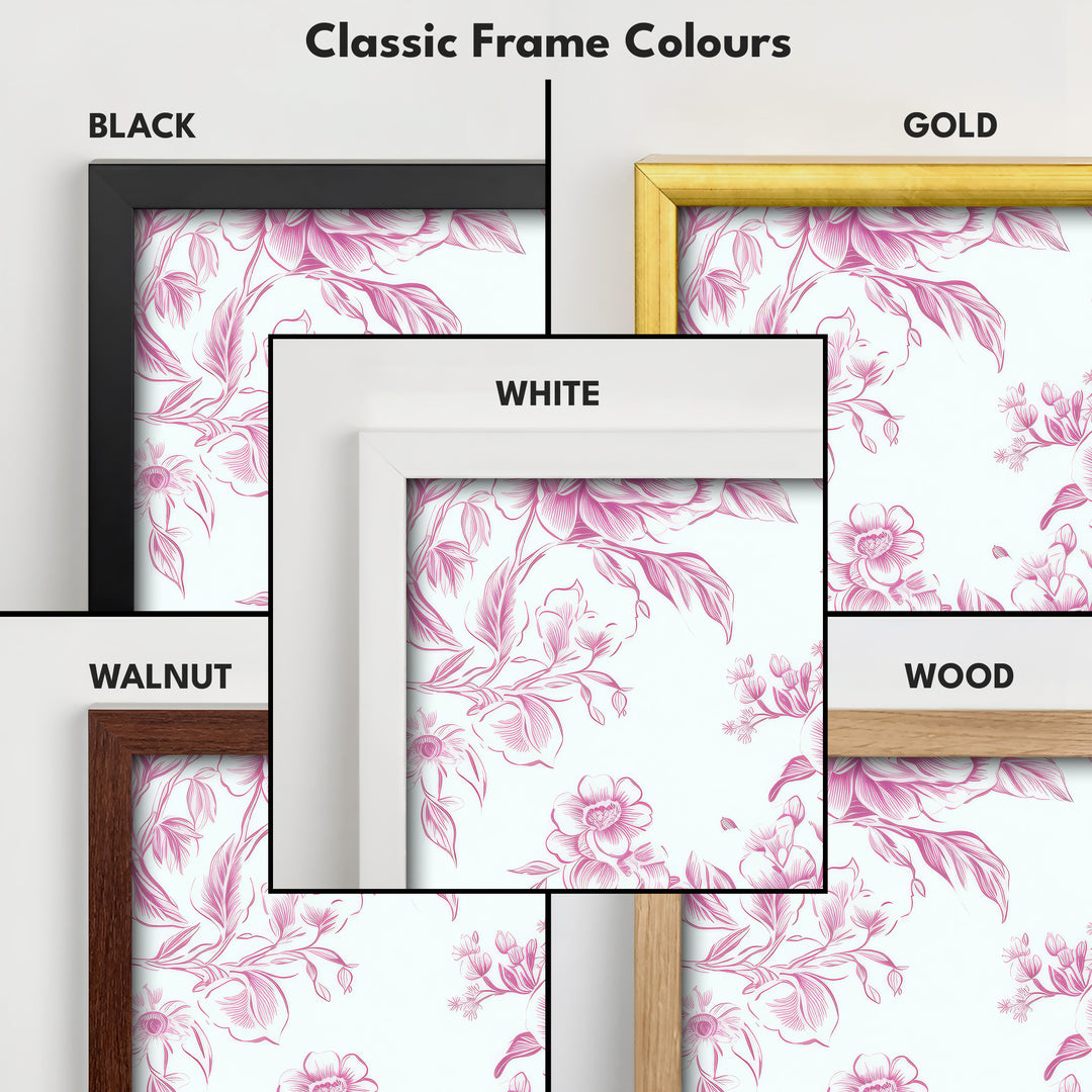 Above Bed Wall Decor Vintage Pink Floral Wall Art - H0258